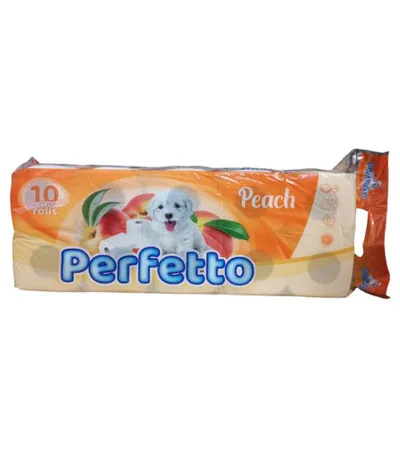 PERFFETO Papir toaletni troslojni 10/1 Breskva