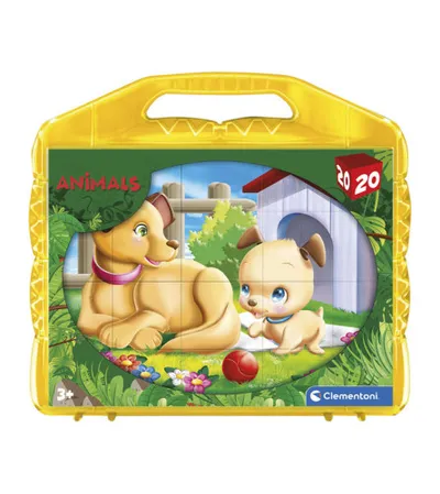 CLEMENTONI Igračka kocke za slaganje u koferu životinje 20 dijelova 97996