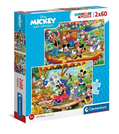 CLEMENTONI Igračka puzzle Mickey i Minnie 2x60 21620