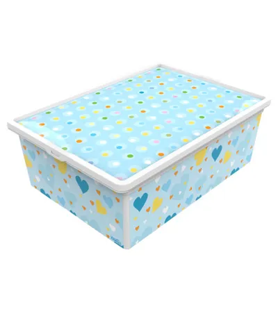 QUTU Kutija za odlaganje 37x52,5x17,5cm 25l Hearts