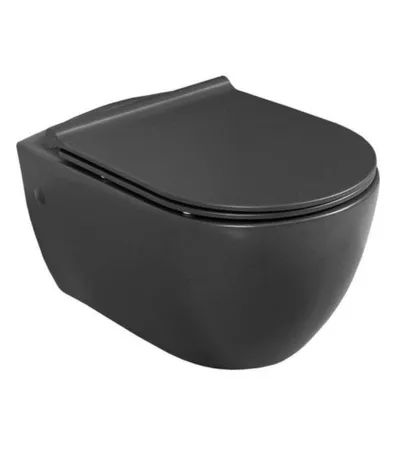 TURKUAZ WC školjka City Rimless 019107-D-97 crna mat