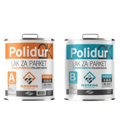 KOMOCHEM Lak za parket dvokomponentni Polidur 2K 2,5l+2,5l 2/1