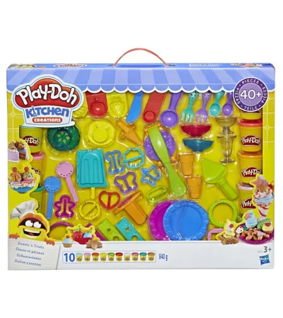 HASBRO Igračka plastelin Playdoh i kalupi za slatkiše set E2412