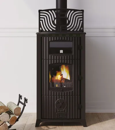 REKOR Kamin LIMA 10kW + dimovodni set matte black