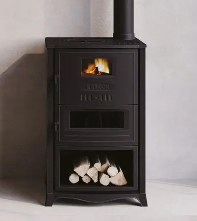 REKOR Kamin ZIGANA 10kW + dimovodni set matte black