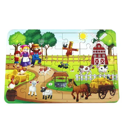 OKUTAN Igračka puzzle drvene Farma 24/1 T5006