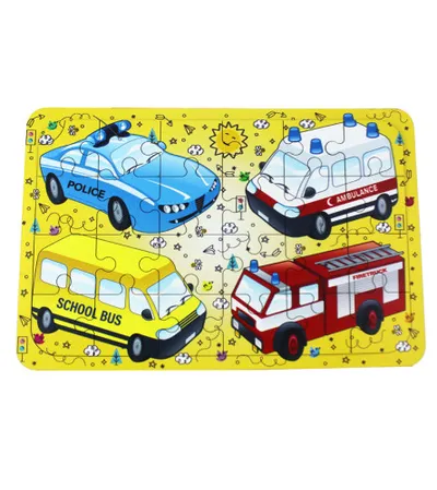 OKUTAN Igračka puzzle drvene vozila 24/1 T5007