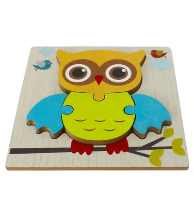 OKUTAN Igračka puzzle drvene sova 4/1 T5001