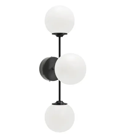 MASTER Lampa zidna kugla opal G9 3x40W SB3349-3W crna