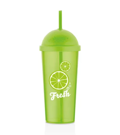 QLUX Čaša sa slamkom 700ml L-00892 limeta