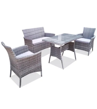 MASTER Garnitura rattan set sivi LUC-NA04E
