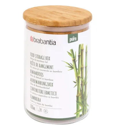BRABANTIA Tegla staklena sa bambus poklopcem 700ml 569701