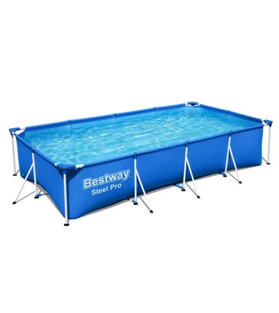 BESTWAY Bazen Steel Pro Reacting 400x211x81cm sa filter pumpom 56424 plavi