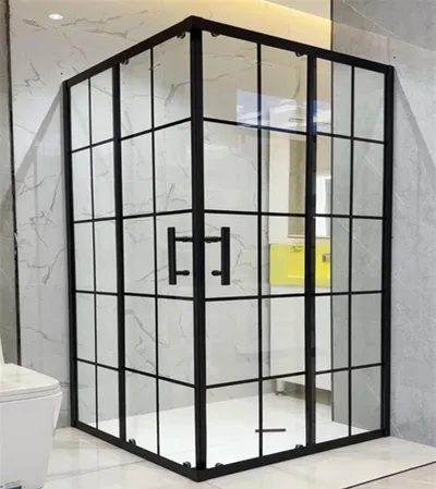 MASTER Staklo tuš kabine 80x80x185cm crni profil JF-530-3S