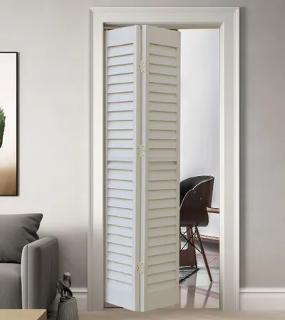 MASTER Vrata harmonika PVC panel letvice 82x203cm bijela