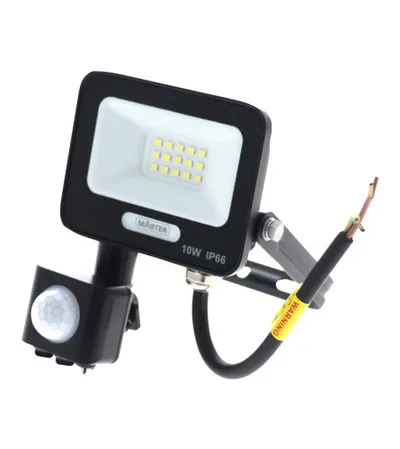MASTER Reflektor LED sa senzorom 10W 6500K HB24-10WS crni