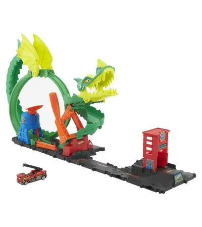 MATTEL Igračka autostaza Dragon sa autićem Hot Wheels HDP03