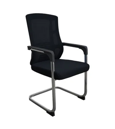 MASTER Stolica kancelarijska fiksna 40x6/50x50/65x42x105cm crna 609C