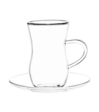 ARAMORO Šolja za čaj sa tacnom set 12/1 100ml staklo G-MC7610H-T12