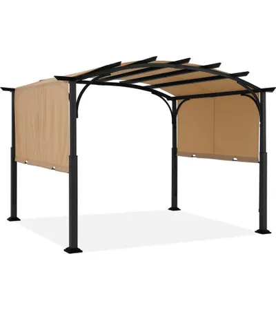 MASTER Pergola 3x3.6m bež GH-LB-02 sa zakrivljenim krovom BEIGE-GH-LB-02