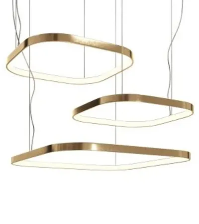 MASTER Luster LED 70W 3000-6000K s daljinskim zlatni 2024084P-3GD