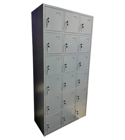 MASTER Ormar metalni 18 vrata 180x900x39cm sivi HDG-18-RAL7016