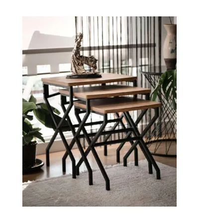 MASTER Stolovi kockasti set 3/1 18x52x38cm 9091