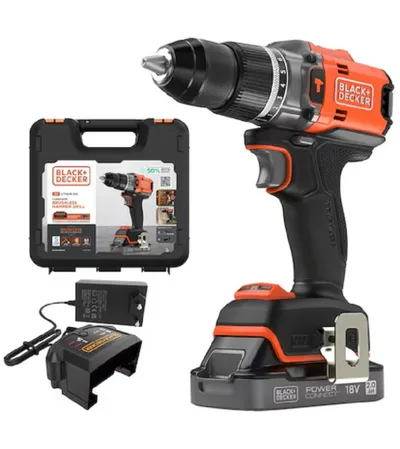 BLACK&DECKER Bušilica AKU 18V 1x2Ah+KB BLD683D1XK-QW