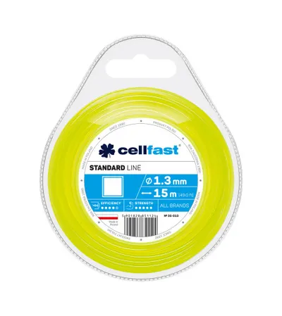 CELLFAST Silk za trimer 1,3mmx15m kvadratni 35-010