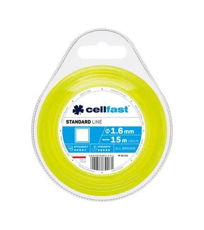 CELLFAST Silk za trimer 1,6mmx15m kvadratni 35-011