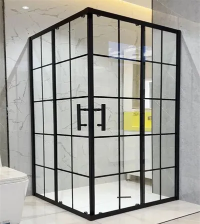 MASTER Staklo tuš kabine 90x90x195cm KS-JF-530-3S crni profil