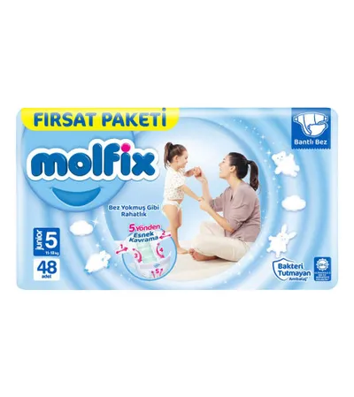 MOLFIX Pelene Junior Plus 5 (11-18kg) 48 kom