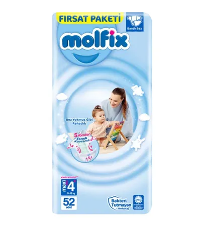 MOLFIX Pelene Maxi Plus 4+ (9-16kg) 52 kom
