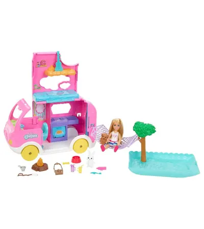 MATTEL Igračka lutka CHELSEA u kamperu Barbie