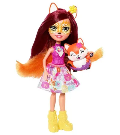 MATTEL Igračka lutka ENCHANTIMALS na ljulji sa lisicom