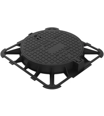 MASTER Poklopac za šaht okrugli sa okvirom fi600 D400 850x850mm MDS80