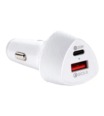 MASTER Punjač za auto 38W C+USB LDO-R50A bijeli/crni