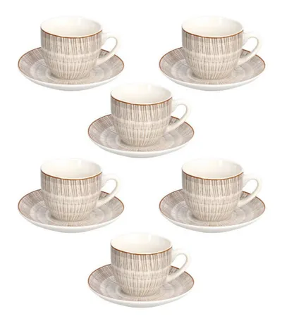 TOGNANA Šolje keramičke set 6/1 200ml IRIS VIRTUO bež