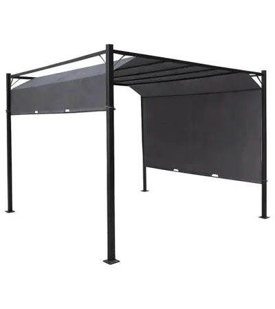 MASTER Pergola 3x3x2,27m sa ravnim krovom GHGP-03 siva