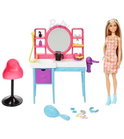 MATTEL Igračka lutke Barbie u frizerskom salonu HKV00-3