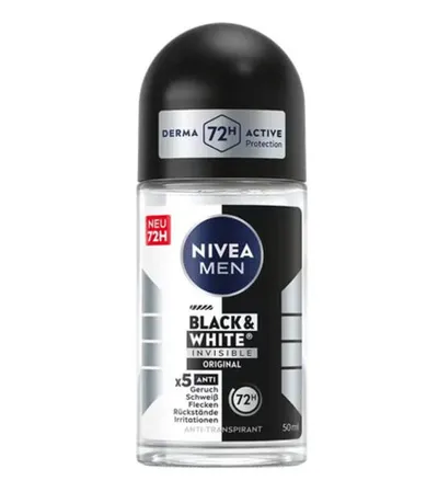 NIVEA Deo roll on muški Black&White 50ml