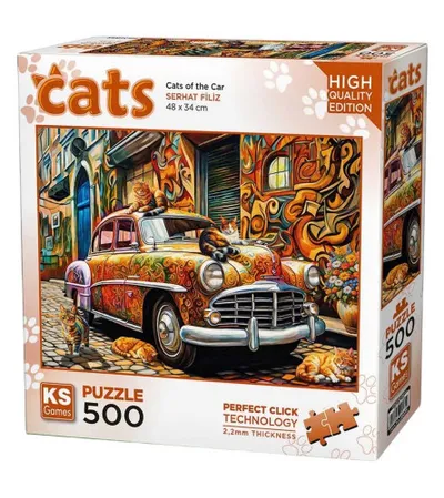 KS GAMES Igračka puzzle Cats of the car 500 dijelova 20073