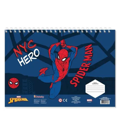 DIAKAKIS Blok za crtanje SPIDERMAN 23x33cm 40L + naljepnice + šablon 508768