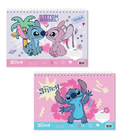 DIAKAKIS Blok za crtanje LILO&STICH ANGEL 40L 23x33cm + naljepnice 565857