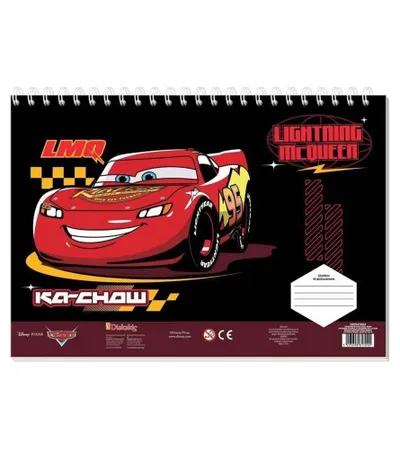 DIAKAKIS Blok za crtanje CARS 40L 23x33cm + naljepnice 565862