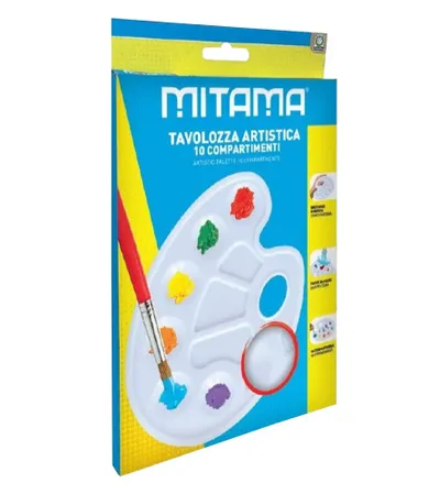 MITAMA Paleta slikarska ovalna 10 pregrada bijela 63931