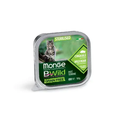 Monge Bwild Pate Sterilised pašteta divlji vepar hrana za sterilisane mačke 100 gr