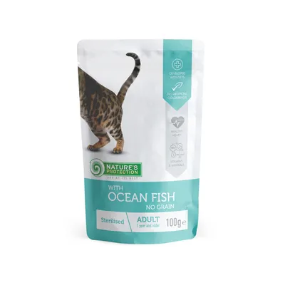 Nature's Protection Sterilised Okeanska Riba hrana za sterilisane mačke u umaku 100 gr