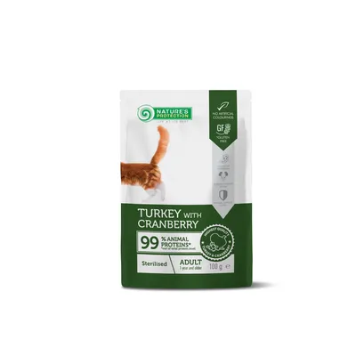 Nature's Protection Sterilised Adult Cat Ćurka i Račići hrana za sterilisane mačke u umaku 100 gr