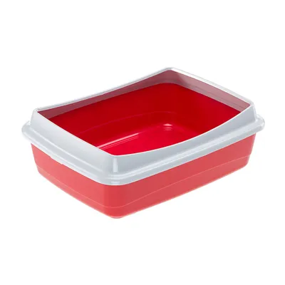 Ferplast Nip Plus 10 otvoreni toalet za mačke sa okvirom 47x36x15.5 cm bordo